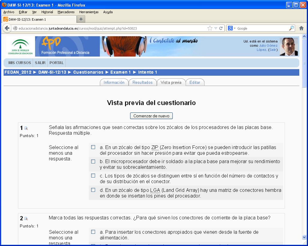 Cuestionarios